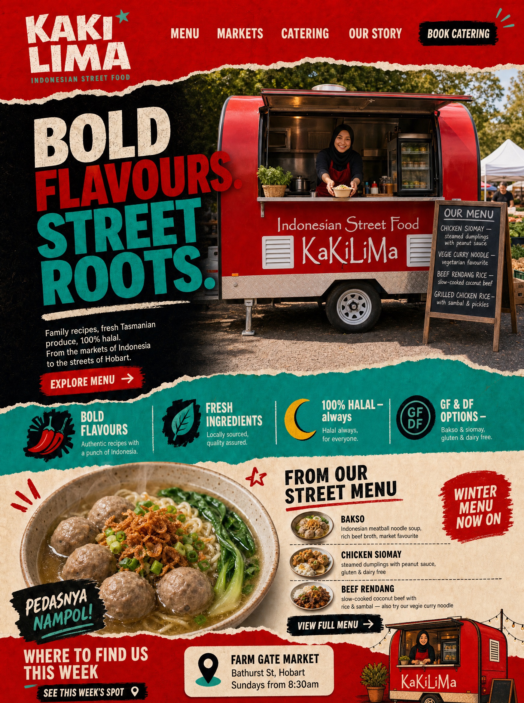 Kaki Lima Food Truck Website